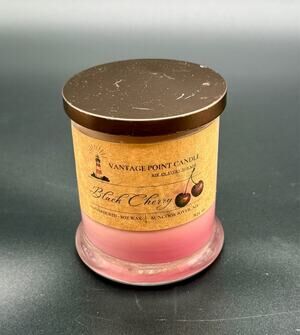 Vantage Point Candle Black Cherry Soy Wax Hand Poured Suncook NH Unburned